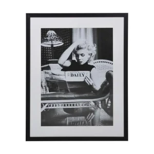 Kampanj Villa Tavla Marilyn Dailey News Svart/Vit/Glas/Trä - Inredning
