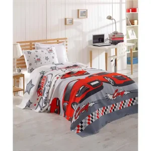 Utförsäljning Eponj Home Överkast Enkelt 160x235 cm Vit/Grå/Röd - Textil & mattor