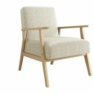 Billig Knocklong Fåtölj Beige/Wood - Möbler