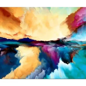 Begränsat antal Väggdekor Canvastavla Bract Abstract 70x50 cm - Inredning