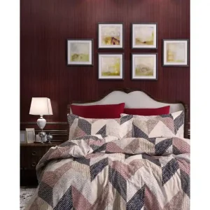 Beställ idag Türkiz Bäddset Enkelt 3-dels Ranforce Creme/Brun/Beige - Textil & mattor