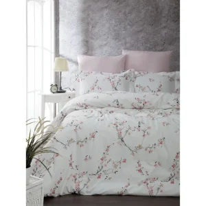 Türkiz Bäddset Dubbelt 4-dels Ranforce Vit/Rosa - Textil & mattor Nedsatt pris