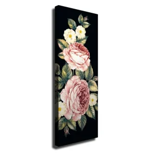 Fri frakt Canvastavla - Färgrik bukett av rosor och blommor Rosa / Grön / Vit - Inredning