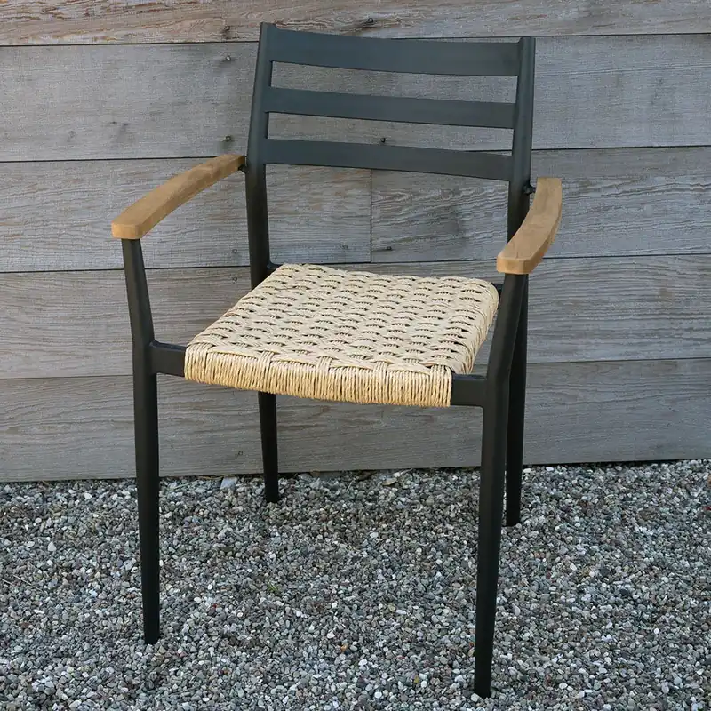 Sänkt pris Sandby karmstol teak Svart