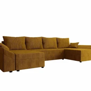 Beställ nu Midfeld 4-sits Hörnbäddsoffa Dark yellow - Möbler