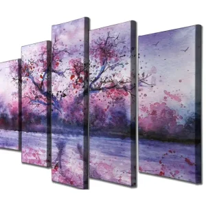 Köp online Väggdekor Canvas Målning 5 Delar - Inredning