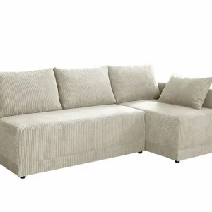 Snabb leverans Denegal 3-sits Hörnbäddsoffa beige - Möbler