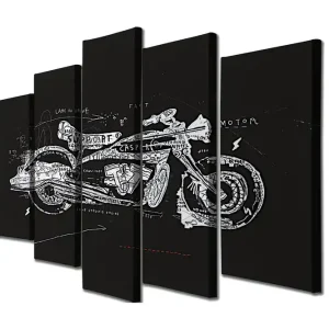 Väggdekor Canvas Målning 5 Delar - Inredning Outlet