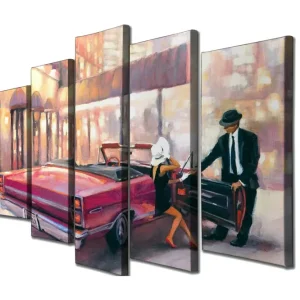 Billigare Väggdekor Canvas Målning 5 Delar - Inredning
