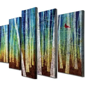 Lägg i varukorgen Väggdekor Canvas Målning 5 Delar - Inredning
