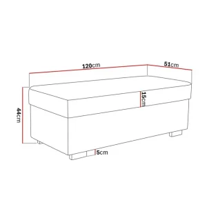 Köp nu Basic Home Crazy Fotpall med Förvaring 120x50 Antracit - Möbler