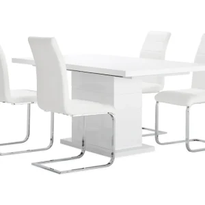 Begränsad tid Concept 55 Ratliff Matgrupp 180 cm + 4 Sorado Stol Vit/Krom - Möbler