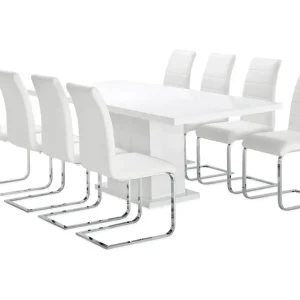Kampanjpris Concept 55 Ratliff Matgrupp 180 cm + 8 Sorado Stol Vit/Krom - Möbler