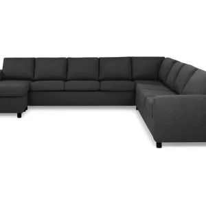 Basic Home Crazy 7-sits Vändbar U-formad XX-Large Hörnsoffa med divan i Tyg Mörkgrå / Antracit - Möbler Säker betalning