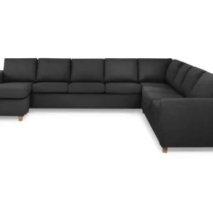 Köp online Basic Home Crazy 7-sits Vändbar U-formad XX-Large Hörnsoffa med divan i Tyg Mörkgrå / Antracit - Möbler