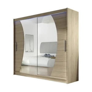 Scandinavian Choice Prag Garderob 180x57x215 cm Beige|Vit - Förvaring Endast idag