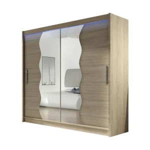 Expressleverans Scandinavian Choice Prag Garderob 180x57x215 cm Beige|Vit - Förvaring