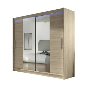 Scandinavian Choice Prag Garderob 180x57x215 cm Beige|Vit - Förvaring Begränsat antal