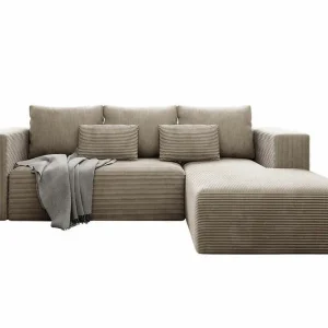 Begränsat antal Listowel 3-sits Hörnbäddsoffa Beige/Light beige - Möbler