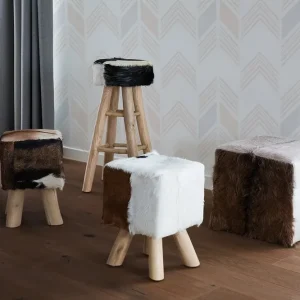 Billig Dalton Fotpall 31|31 cm Vit - Möbler