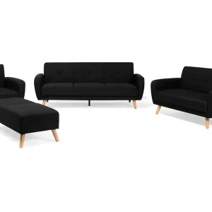 Expressleverans Florli Soffgrupp 2-Sits+3-Sits Svart - Möbler