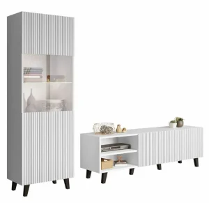 Strontian Möbelset För Vardagsrum Scandinavian Choice White - Möbler Begränsad tid