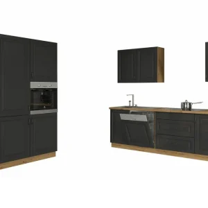 Templemore Möbelset För Kök & Matplats Black/Wood - Möbler Säker betalning
