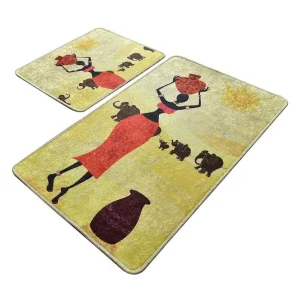 Fynd Niyanna Badrumsmatta 2-pack Flerfärgad - Textil & mattor