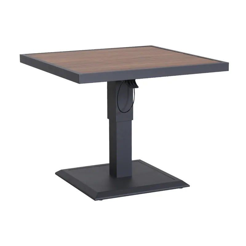 Bord Parker 85x85x52-75 cm Grå - Utemöbler I lager