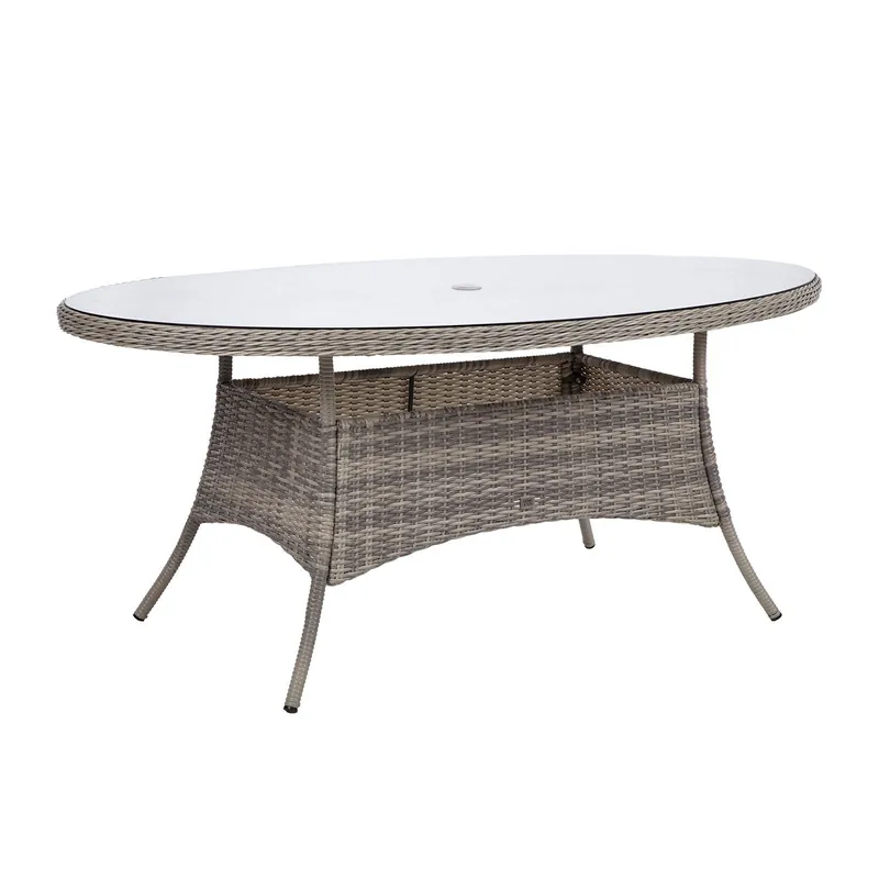 Snabb frakt Bord Trento 180x100x75 cm Ljusgrå - Utemöbler