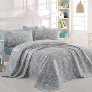 Snabb frakt EnLora Home Överkast Blå - Textil & mattor