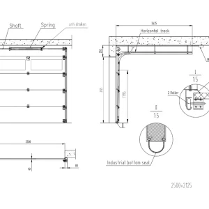 Säker betalning Garageport takskjutport med fjärrstyrning | 2,5m bred | Med fönster - Hus & renovering