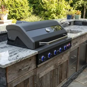Expressleverans Inbyggnadsgrill med infraröd brännare | Rostfri gasolgrill för utekök | Arizona - Trädgård & spabad