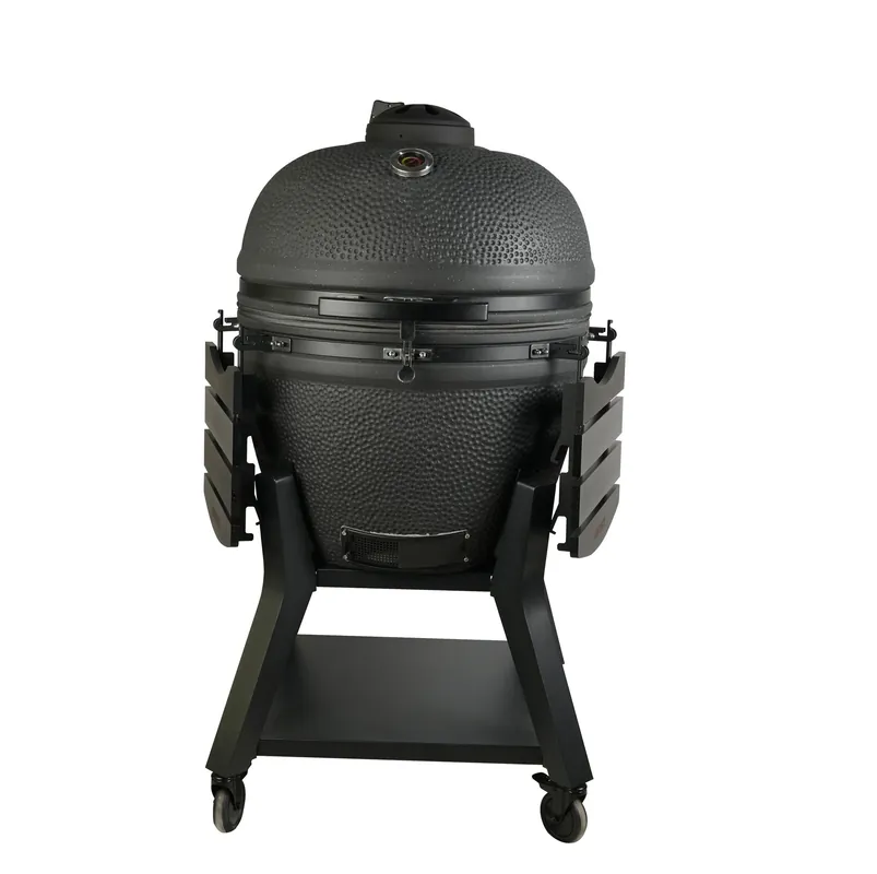 Kamadogrill Ø68 cm | Keramisk grill i matt svart med precisions­termometer - Trädgård & spabad Populärt val