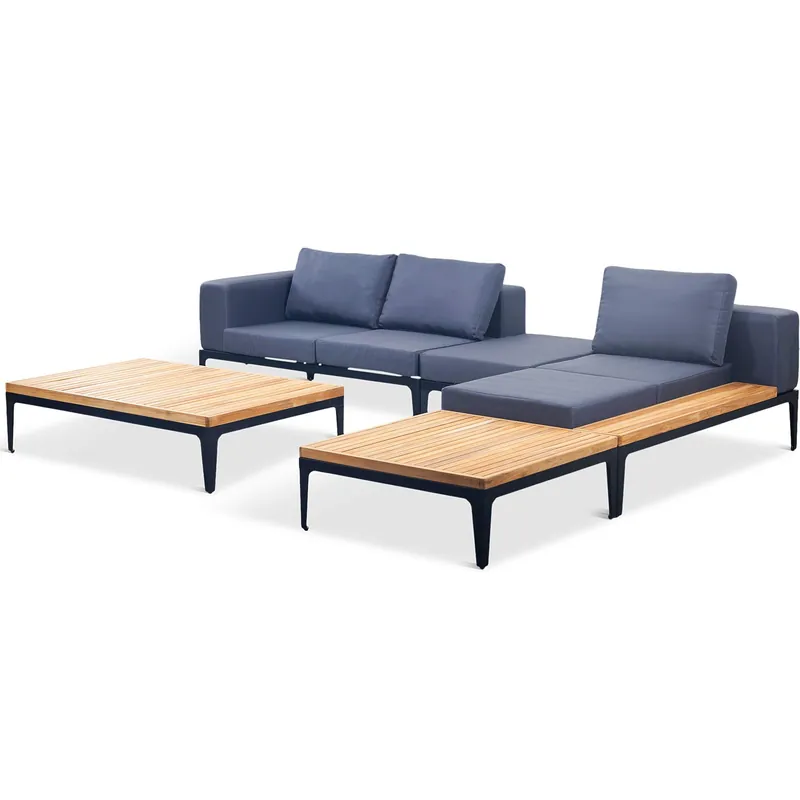 Bästa pris Loungegrupp för trädgården | Teak och aluminium | Lyfco Björkskär - Trädgård & spabad
