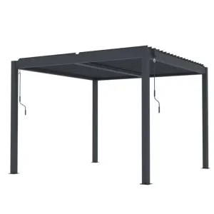 Pergola | Aluminiumram | 3x3m | Antracit - Utemöbler Rea