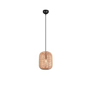 Lågt pris Trio Lighting Runa Taklampa E27 25cm mattsvart/rotting Natur/Matt svart - Belysning