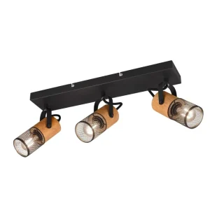 Utförsäljning Trio Lighting Tosh spot 3L E27 mattsvart Natur/Matt svart - Belysning