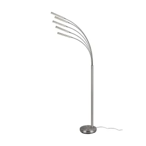 I lager Trio Lighting Reed LED Golvlampa borstad stål Borstad stål - Belysning