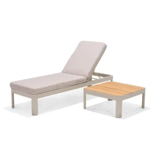Lifestyle Garden Portals Solsäng med Dyna 189 cm Vit/Trä - Utemöbler & utemiljö Lägg i varukorgen