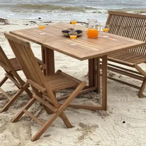 Utesoffa | Saltö | ihopfällbar soffa i teak - Utemöbler Trygg betalning