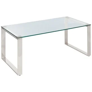 Soffbord Tilon Silver/Transparent Silver/Transparent - Möbler Erbjudande