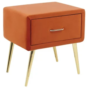 Sängbord Flayat Orange, guld Orange, guld - Möbler Snabb frakt