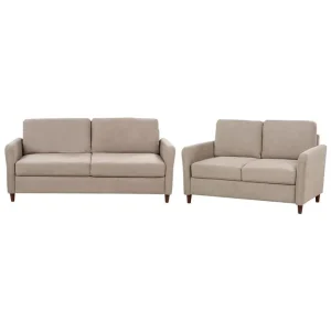 Soffgrupp Mare Beige/mörkt trä Beige/mörkt trä - Möbler Lågt pris
