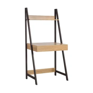 Stepan Skrivbord 74 cm med Förvaring Hylla Brun/Trä/Natur - Möbler Nyhet