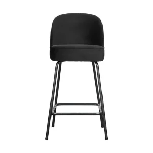 Bastien Barstol 65 cm Sammet/Svart - Möbler Rabatt