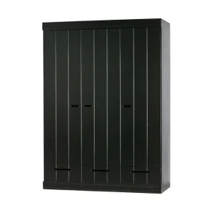 Varius Garderob 140x53 cm 3 Dörrer Furu/Svart - Förvaring Beställ idag