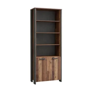 Reapris Torelles Bokhylla 87x220 cm Brun/Grå - Förvaring