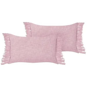 Beställ idag Prydnadskuddar Tansy set om 2 Rosa Rosa - Textil & mattor