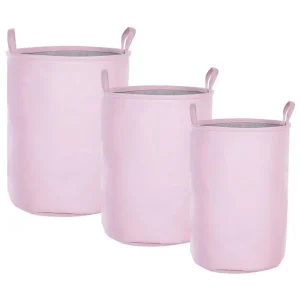 Tvättkorgar Archa set om 3 Rosa/grå Rosa/grå - Hus & renovering I lager